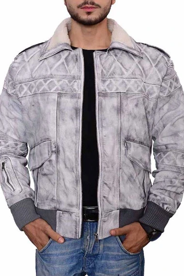 Batou Pilou Asbaek Ghost In The Shell White Leather Jacket