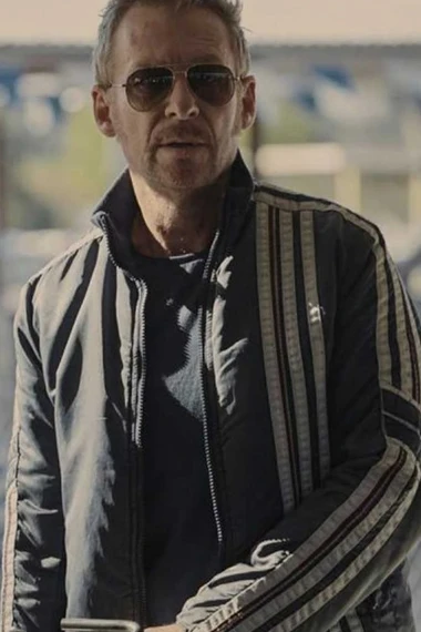 Richard Roxburgh Go Karts Patrick Cotton Biker Jacket