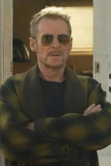Patrick Go Karts Richard Roxburgh Green Plaid Flannel Coat