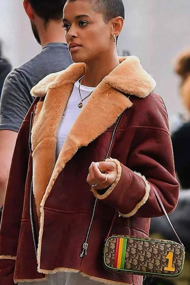 Jordan Alexander Gossip Girl Julien Calloway Shearling Jacket