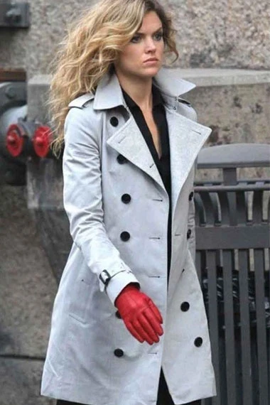 Gotham Erin Richards Barbara Kean White Cotton Trench Coat