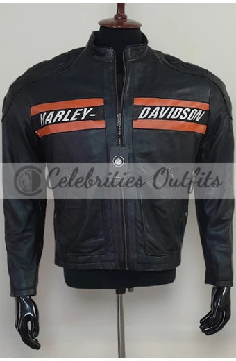Harley Davidson Bill Goldberg Motorcycle Black Leather Jacket bill-goldberg-harley-davidson-motorcycle-jacket