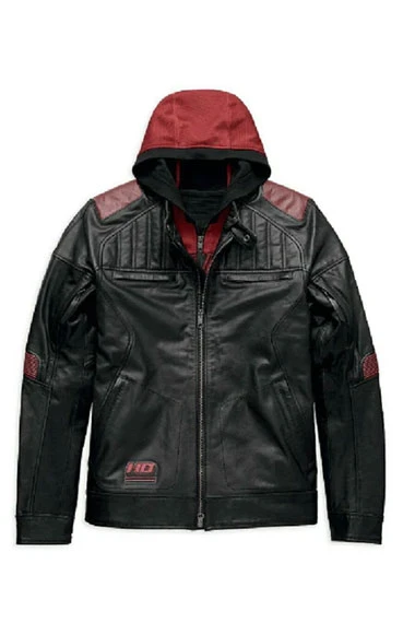 Harley Davidson Motorcycles Black Bomber Biker Leather Jacket