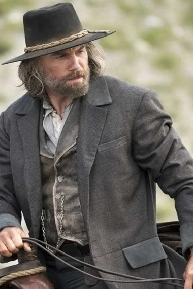Cullen Bohannon Anson Mount Hell On Wheels Grey Trench Coat