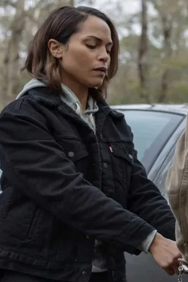Monica Raymund Jackie Quinones Hightown Black Denim Jacket