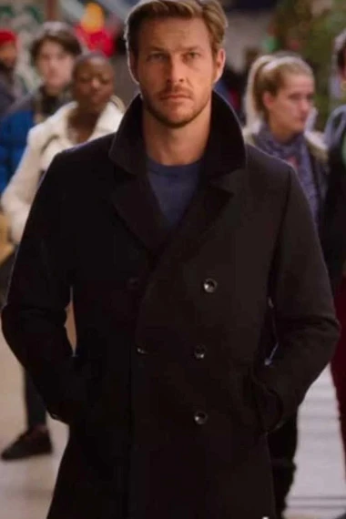 Jackson Luke Bracey Holidate Double Breasted Black Wool Blazer
