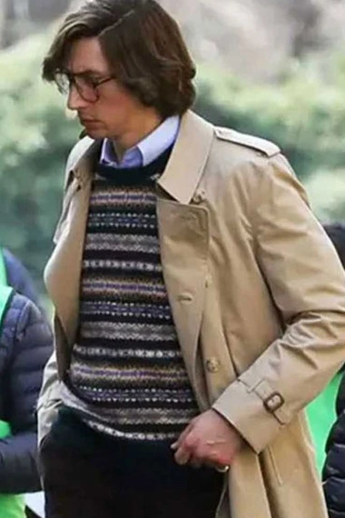 Maurizio Adam Driver House Of Gucci Beige Cotton Trench Coat