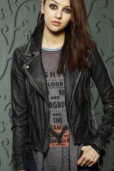Rebecca Sutter How To Get Away With Murder Black Biker Jacket