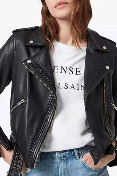 Sophie Hilary Duff How I Met Your Father Black Biker Jacket