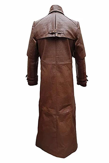 Hugh Jackman Van Helsing Brown Leather Belted Long Trench Coat hugh-jackman-van-helsing-coat