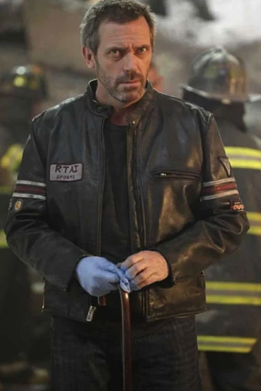 House MD Hugh Laurie Dr Gregory House Black Racer Jacket