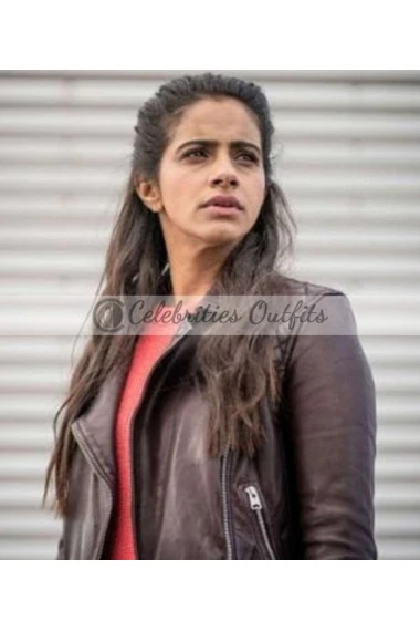 Yasmin Khan Doctor Who Mandip Gill Leather Jacket