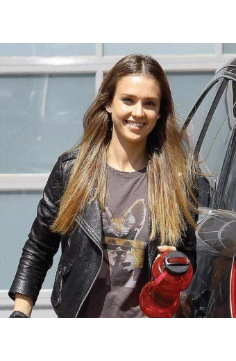 jessica-alba-studded-black-jacket