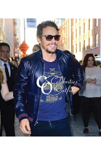 james-franco-blue-bomber-leather-jacket