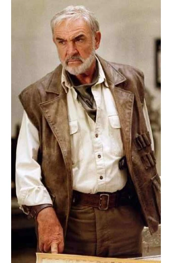 Sean Connery The League of Extraordinary Gentlemen Allan Quatermain Brown Leather Vest the-league-of-extraordinary-gentlemen-sean-connery-leather-vest