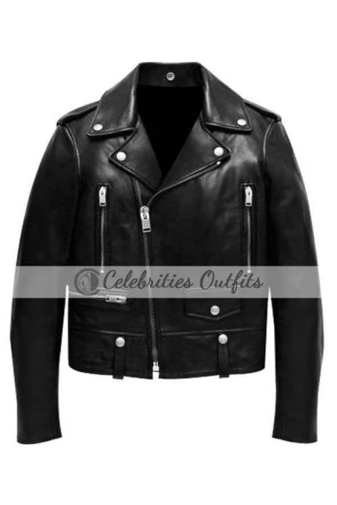 Justin Bieber VMAs 2015 Black Biker Leather Jacket
