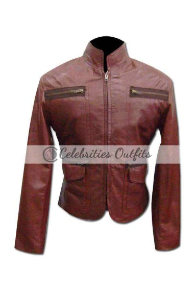 88 Minutes Kim Cummings Alicia Witt Leather Jacket