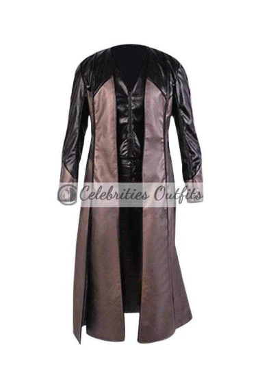 Claudia Black Farscape Aeryn Sun Brown Leather Trench Coat