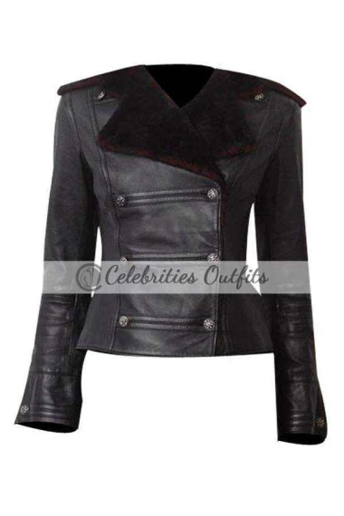Sanctuary Helen Magnus Black Fur Leather Jacket