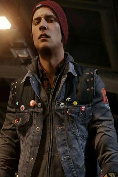 Delsin Rowe Infamous Second Son Blue Cosplay Denim Vest