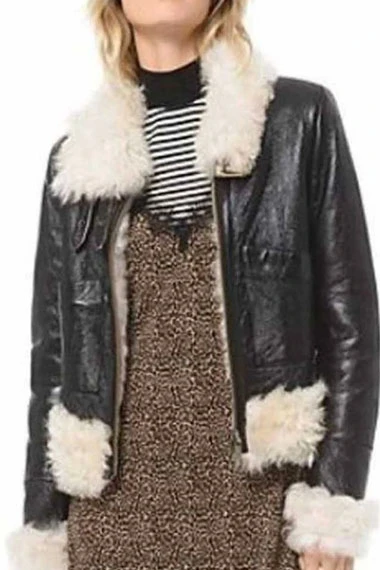 Itaewon Class Jo Yi Seo Kim Da Mi Fur Black Leather Jacket