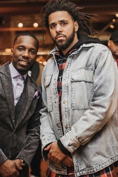 Mens J Cole Concert Street Casual Bomber Blue Denim Jacket