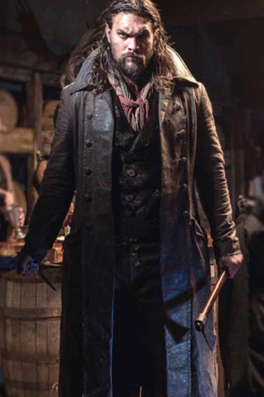 Declan Harp Jason Momoa Frontier TV Series Brown Leather Coat