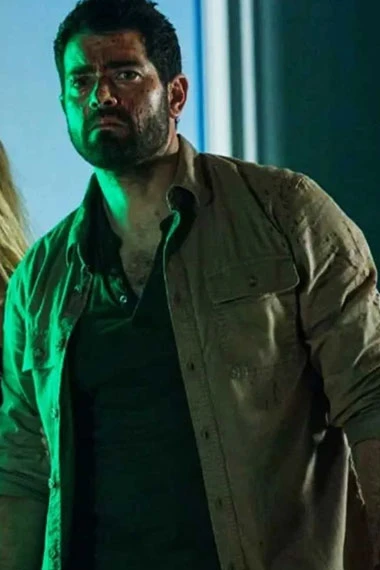 Paul Michaels Fortress Jesse Metcalfe Beige Cotton Jacket