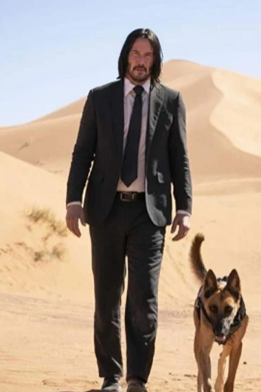 Keanu Reeves John Wick Chapter 3 Parabellum Black Cotton Coat