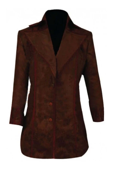 Johnny Depp Mad Hatter Alice in Wonderland Suede Leather Coat