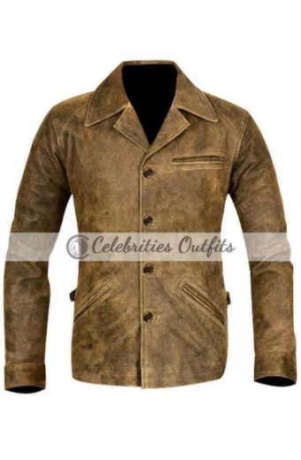 Johnny Depp Vintage Distressed Biker Brown Leather Jacket johnny-depp-distressed-leather-jacket
