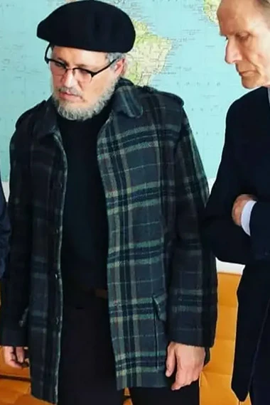 Minamata Movie Johnny Depp W Eugene Smith Wool Plaid Coat