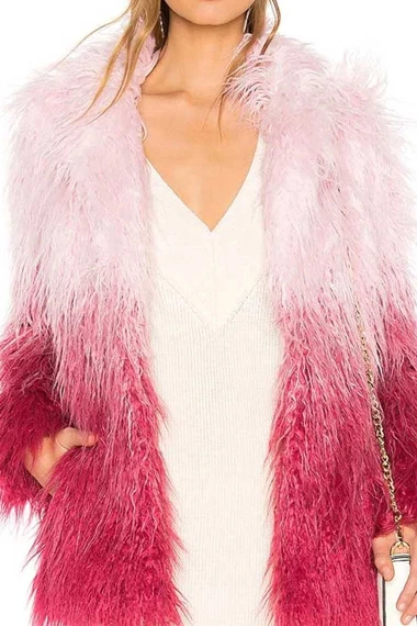 Savannah Lee May Carrie Julie And The Phantoms Pink Fur Jacket
