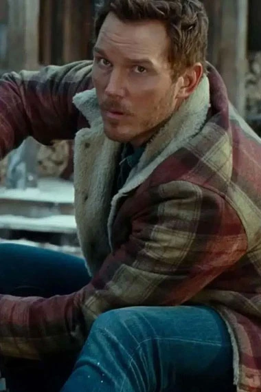 Chris Pratt Jurassic World Dominion Owen Grady Plaid Jacket