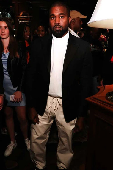 Mens Kanye Omari West Casual Black Cotton Trench Blazer