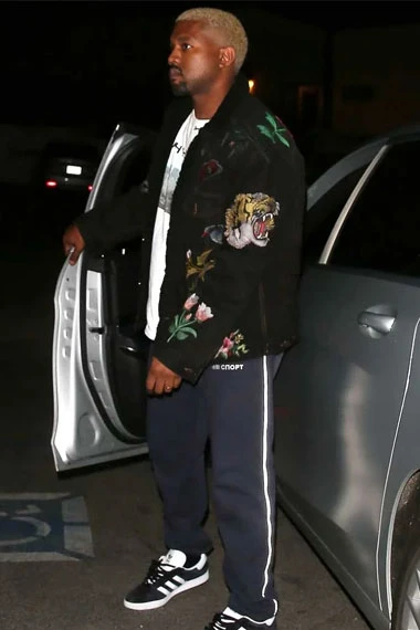Mens Kanye Omari West Casual Bomber Black Cotton Jacket