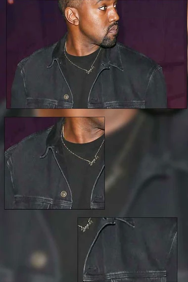 Mens Kanye Omari West Street Style Casual Black Denim Jacket