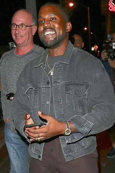 Mens Kanye Omari West Street Casual Bomber Black Denim Jacket