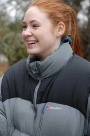 The Well TV Show Karen Gillan Coll Grey Parachute Jacket