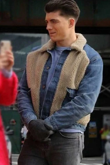 KO Kelly Zane Holtz Katy Keene Sherpa Blue Denim Jacket