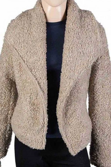 Killing Eve TV Series Jodie Comer Villanelle Beige Fur Jacket