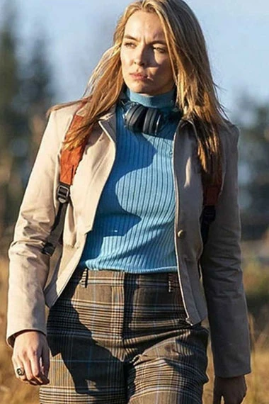 Jodie Comer Villanelle Killing Eve TV Show Beige Cotton Jacket
