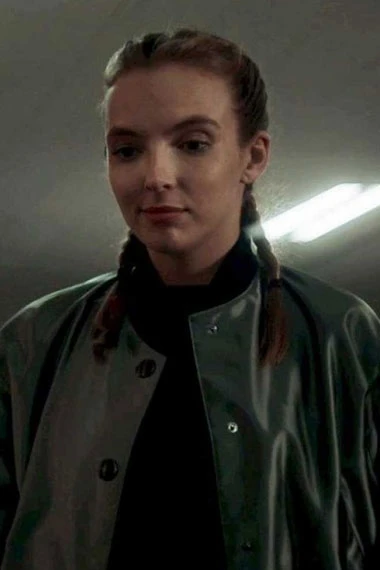 Villanelle Jodie Comer Killing Eve Bomber Green Satin Jacket