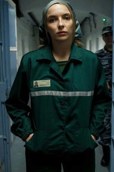 Killing Eve TV Show Villanelle Jodie Comer Green Cotton Jacket