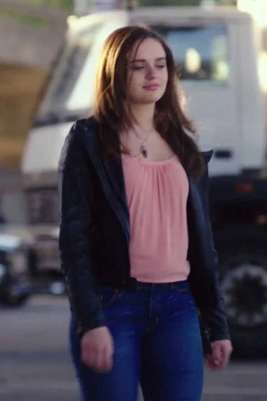 The Kissing Booth Elle Evans Joey King Black Leather Jacket