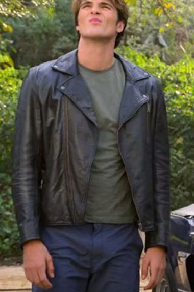 The Kissing Booth Jacob Elordi Noah Flynn Black Biker Jacket