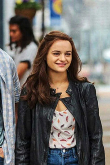Elle Evans The Kissing Booth Joey King Black Leather Jacket