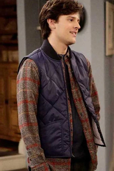 Travis Tope Rob Last Man Standing TV Show Purple Satin Jacket