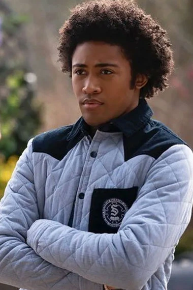 Quincy Fouse Milton Greasley Legacies Blue Quilted Jacket