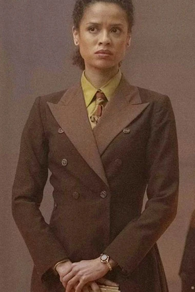 Loki Gugu Mbatha-Raw Ravonna Renslayer Brown Wool Trench Coat